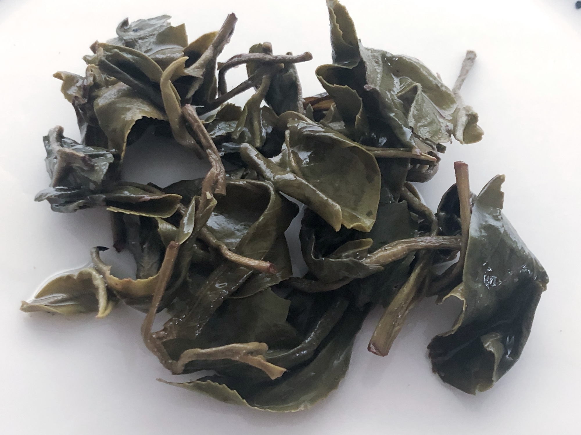 Käytettyjä Formosa Green Tea Chin Xin Gan Zhi -lehtiä